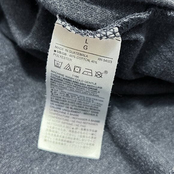 Banana Republic Short Sleeve Elephant Graphic T-Shirt Gray Heather Large - Picture 7 of 8